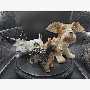 VTG 40’s Lot Of 3 Dogs Scottish Terrier Occupied Japan/Nippon Yoko Boeki Japan